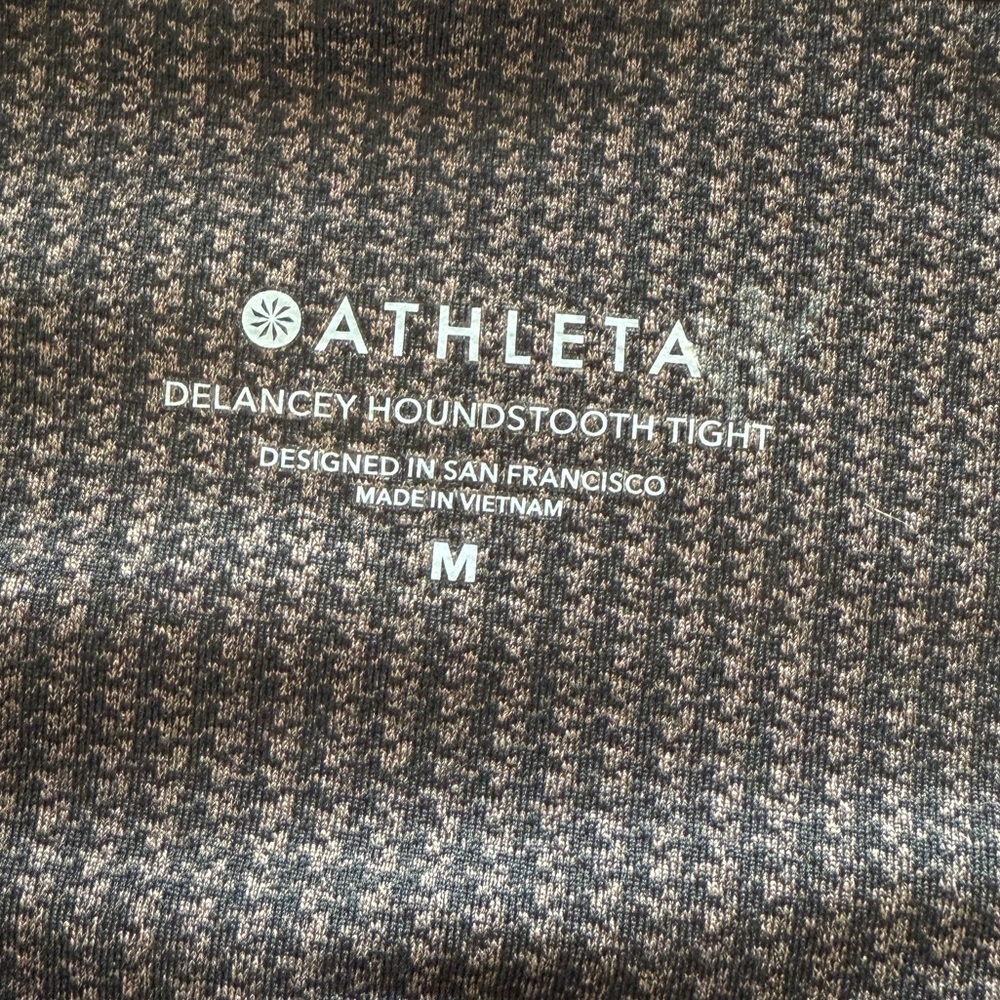 Athleta Delancey Houndstooth Tight Pant Legging Women Medium Black Brown - Picture 10 of 14